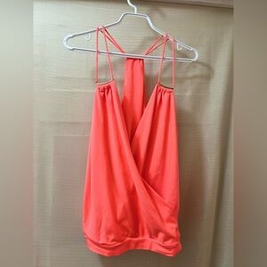 SoHo BOGO women’s open front tank top neon orange/pink size S/M FESTIVAL ⚫️